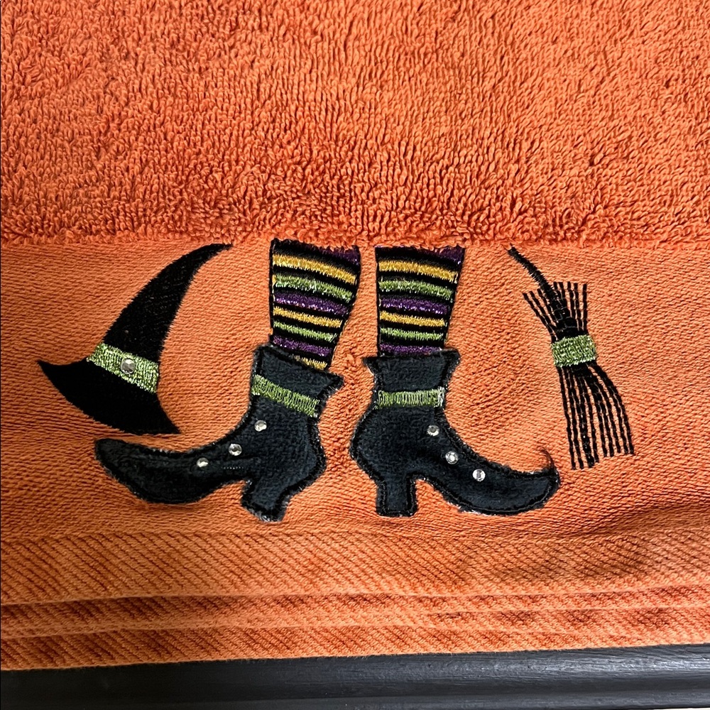 Cute Witch-Themed Hand Towels